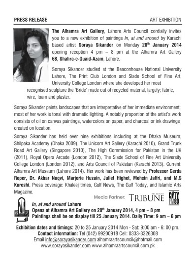 A new approach to landscape painting 'in, at, around' press release