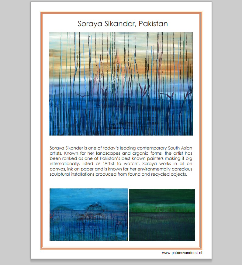 Soraya Sikander exhibits at Galerie Patries Van Dorst