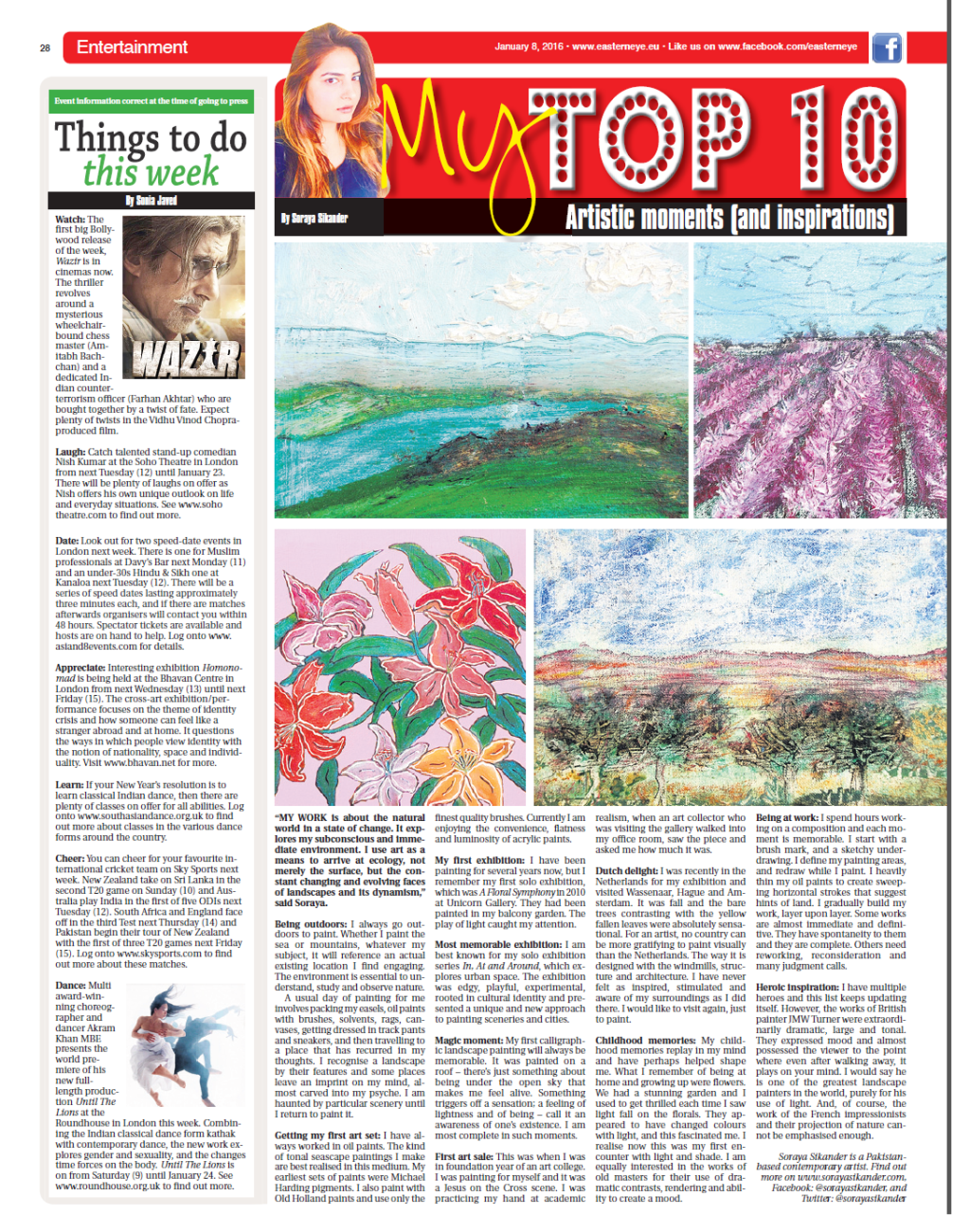 Soraya Sikander EASTERN EYE LONDON ‘Top 10 Art&nbsp;Moments’